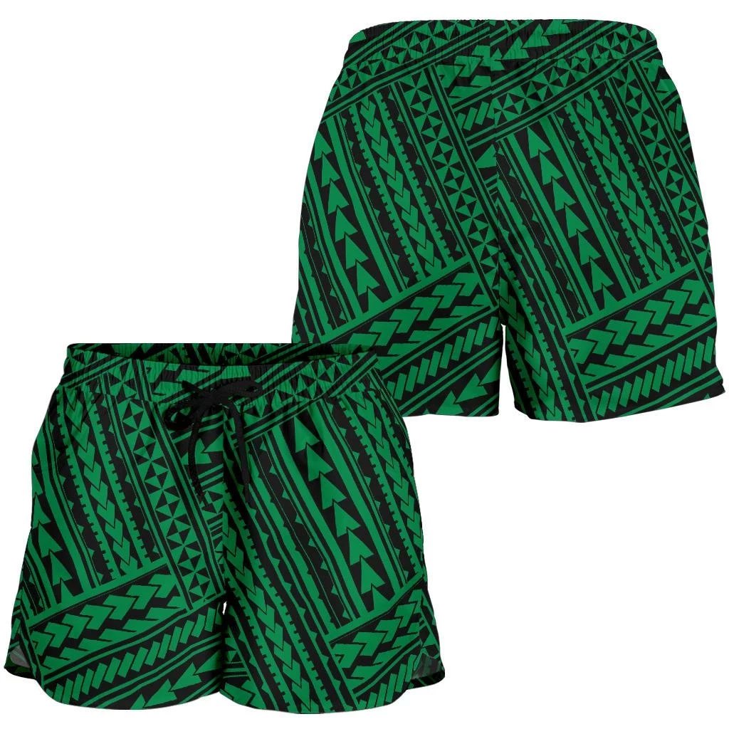 Polynesian Nation Green Women's Short Women Green - Polynesian Pride