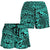 Polynesian Hawaiian Style Tribal Tattoo Turquoise Women's Short Women Turquoise - Polynesian Pride