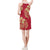 Polynesian Floral Sleeveless V Neck Dress - Red Version - Polynesian Pride