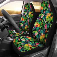 Hawaii Tropical Pattern With Pineapples, Palm Leaves And Flowers. Car Seat Cover - Polynesian Pride