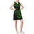 Polynesian Sleeveless V Neck Dress - Black Turtle Green Women Green - Polynesian Pride