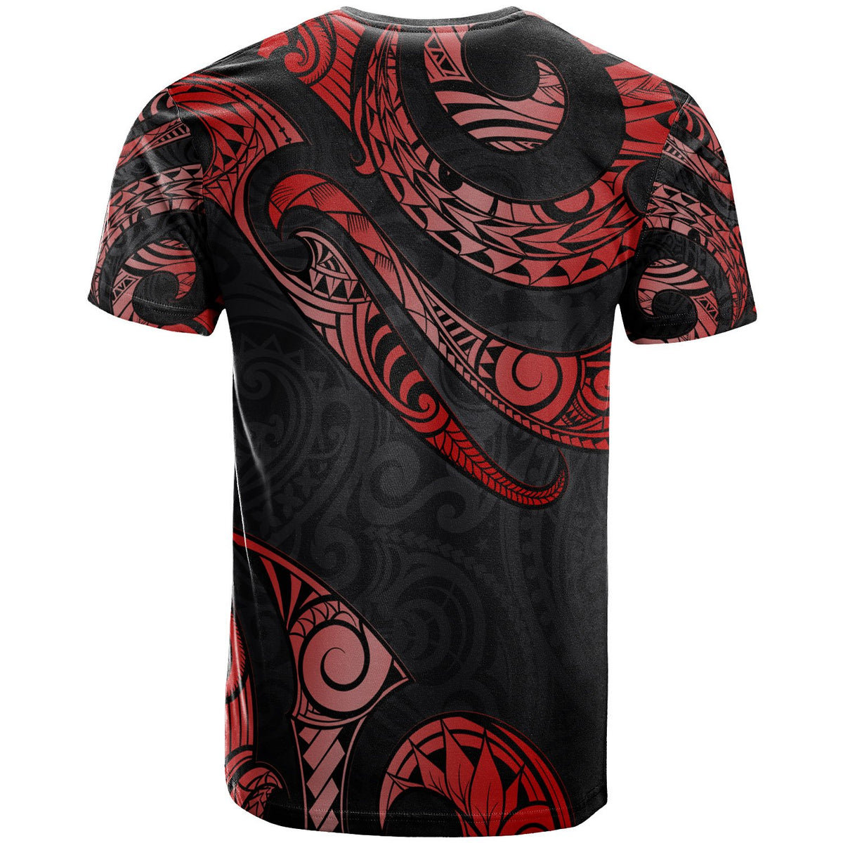 Niue Polynesian Custom T Shirt Poly Tattoo Red Version - Polynesian Pride