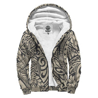 Beige Polynesian Sherpa Hoodie Beige - Polynesian Pride