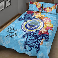 Federated States of Micronesia Custom Personalised Quilt Bed Set - Tropical Style - Polynesian Pride