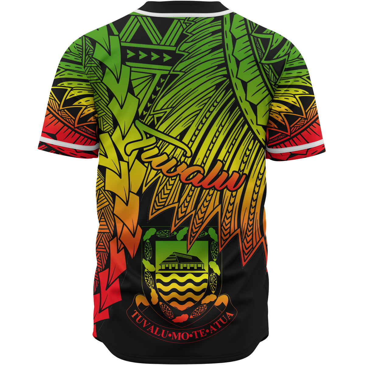 Tuvalu Polynesian Baseball Shirt - Tribal Wave Tattoo Reggae - Polynesian Pride