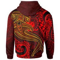 Samoa Hoodie Red Shark Polynesian Tattoo - Polynesian Pride