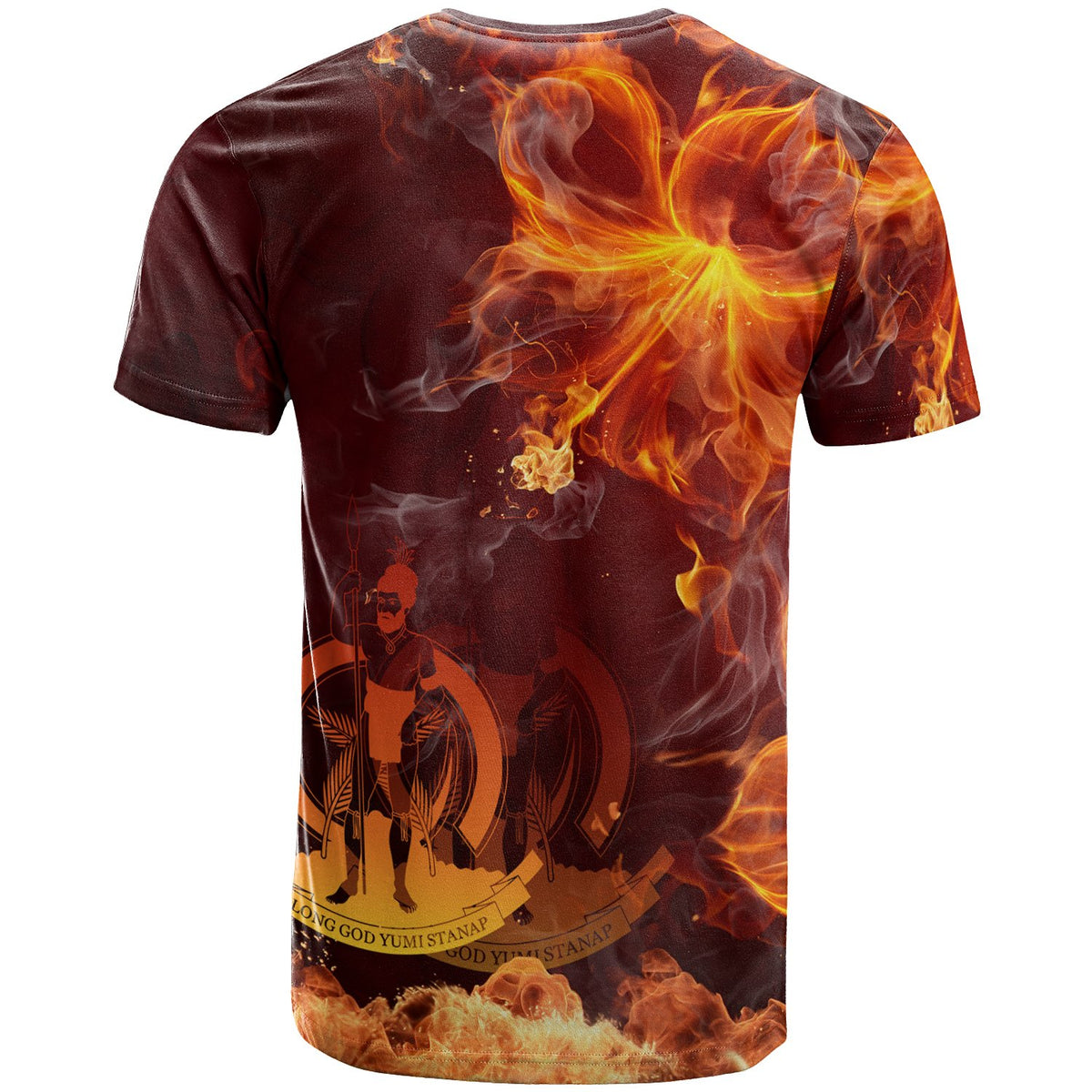 Vanuatu Polynesian Custom T Shirt Fire Hibiscus - Polynesian Pride