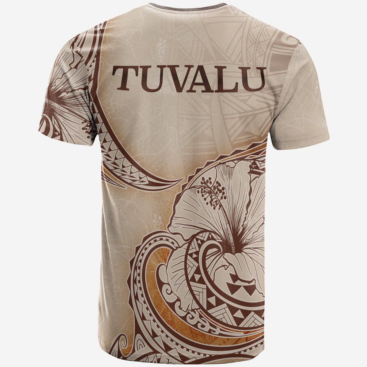 Tuvalu T Shirt Hibiscus Flowers Vintage Style - Polynesian Pride