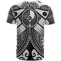 Yap Custom T Shirt White Seal with Polynesian Tattoo - Polynesian Pride