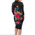 Marshall Islands Hibiscus Polynesian Tribal Long Sleeves Dress - LT12 - Polynesian Pride