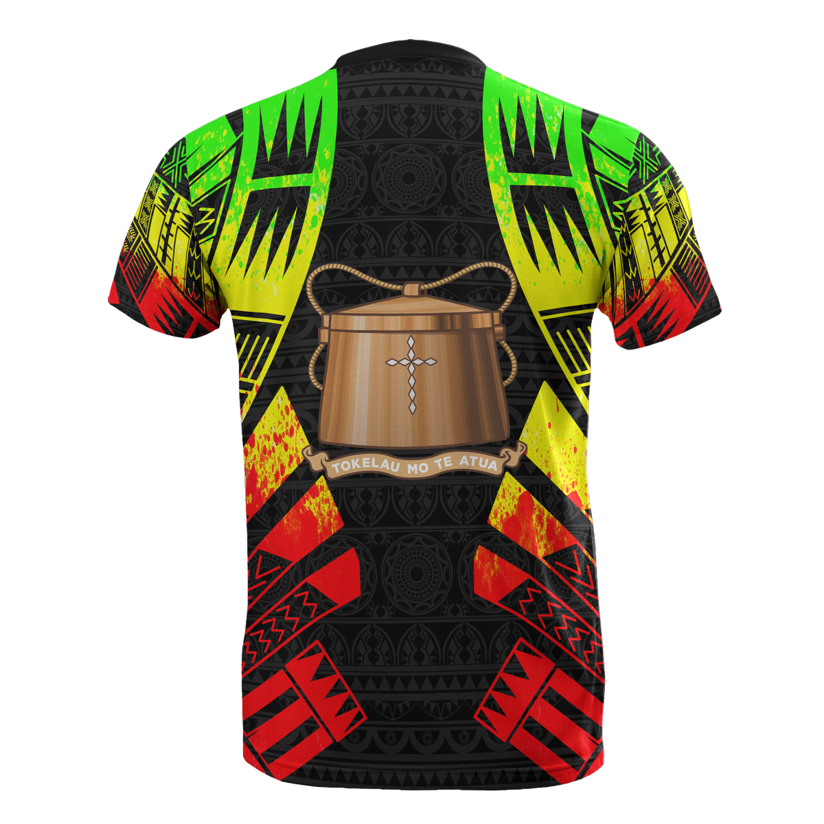 Tokelau T Shirt Tokelauan Coat of Arms Polynesian Tattoo Reggae Style - Polynesian Pride