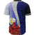 Philippines Polynesian Baseball Shirt - Coat Of Arm With Hibiscus Blue - Polynesian Pride