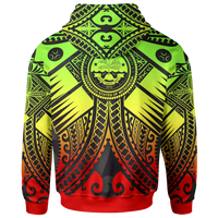 FSM Zip up Hoodie Reggae Seal with Polynesian Tattoo - Polynesian Pride