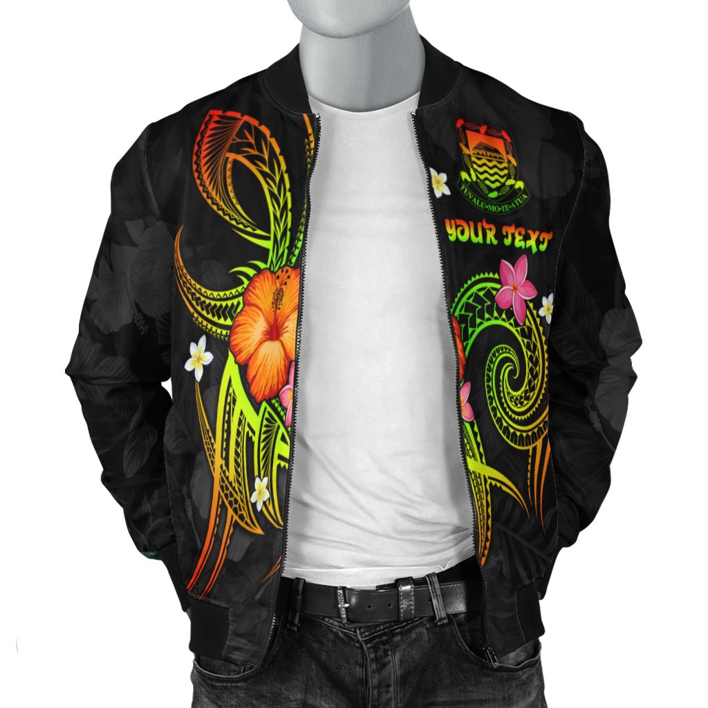 Tuvalu Polynesian Personalised Men's Bomber Jacket - Legend of Tuvalu (Reggae) - Polynesian Pride