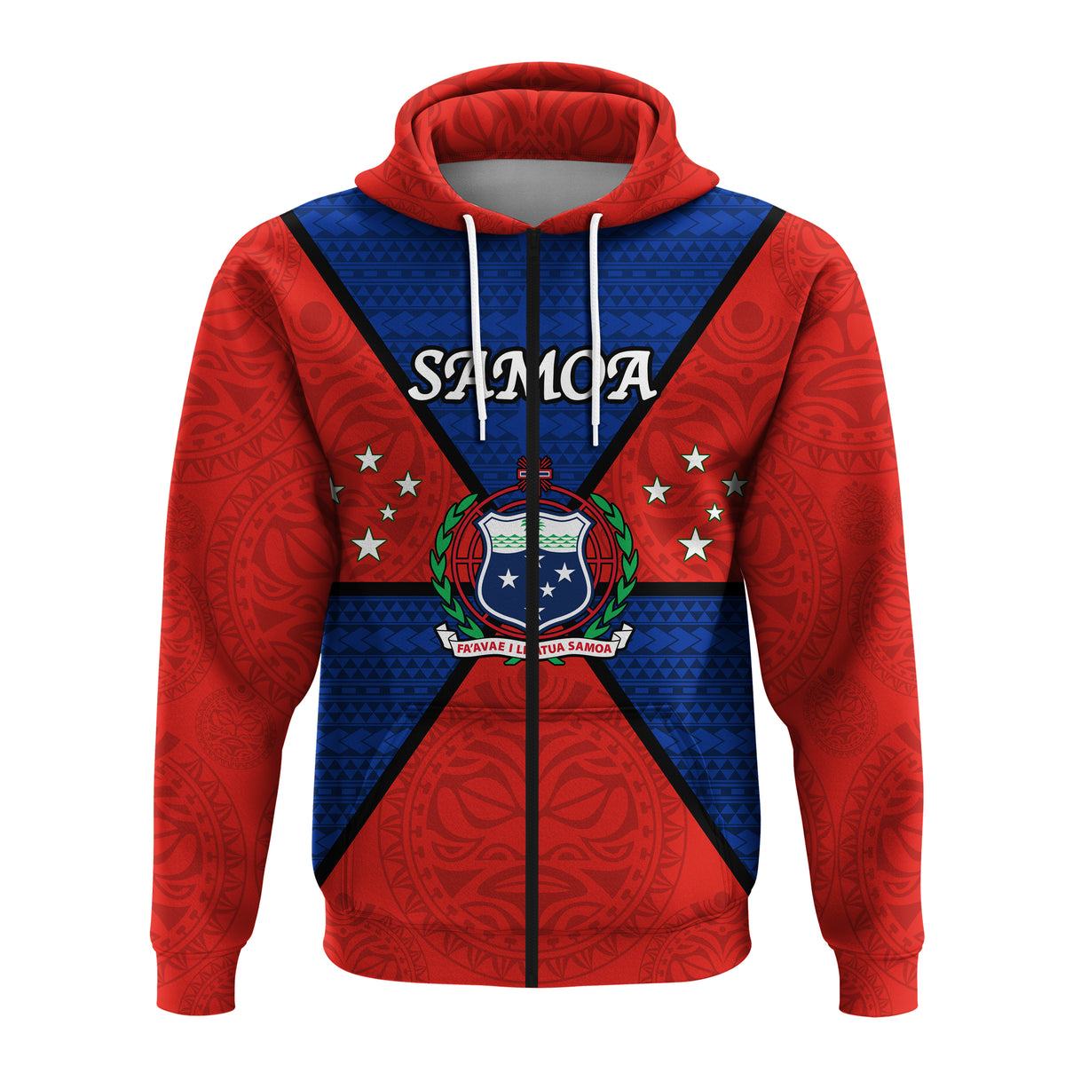 Samoa Zip up Hoodie Maori Polynesian LT20 - Polynesian Pride