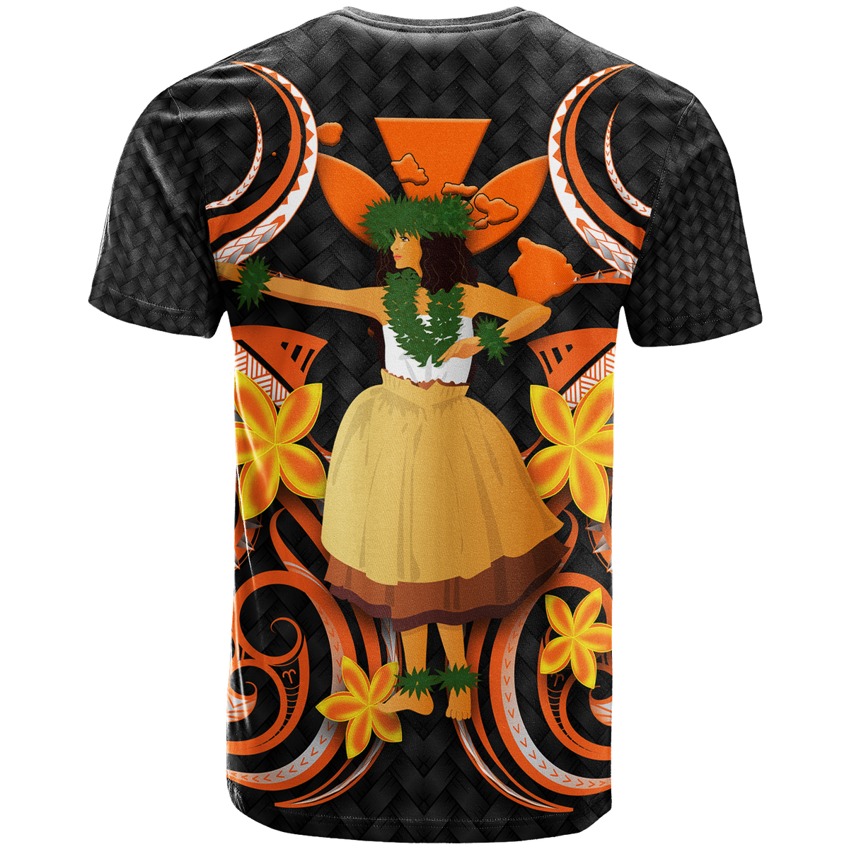 Hawaii Hula Girl Floral T Shirt LT12 - Polynesian Pride