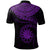 Nauru Polynesian Polo Shirt Nauru Waves (Purple) - Polynesian Pride