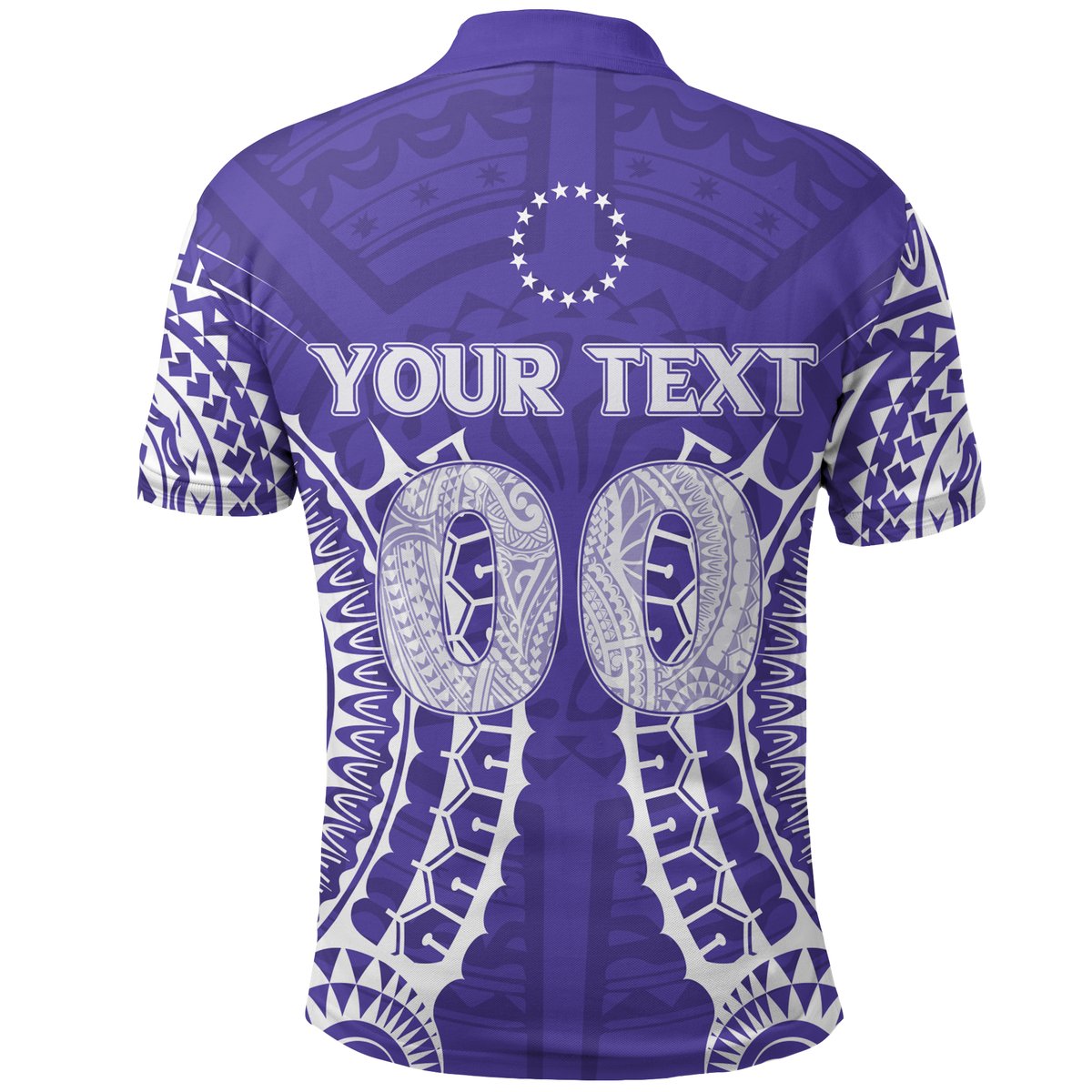 Custom Cook Islands Rarotonga Polo Shirt Purple Tribal Pattern LT12 - Polynesian Pride