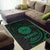 Tahiti Polynesian Area Rug - Green Tribal Wave - Polynesian Pride