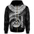 Vanuatu Polynesian Zip up Hoodie Vanuatu Waves (White) Unisex White - Polynesian Pride