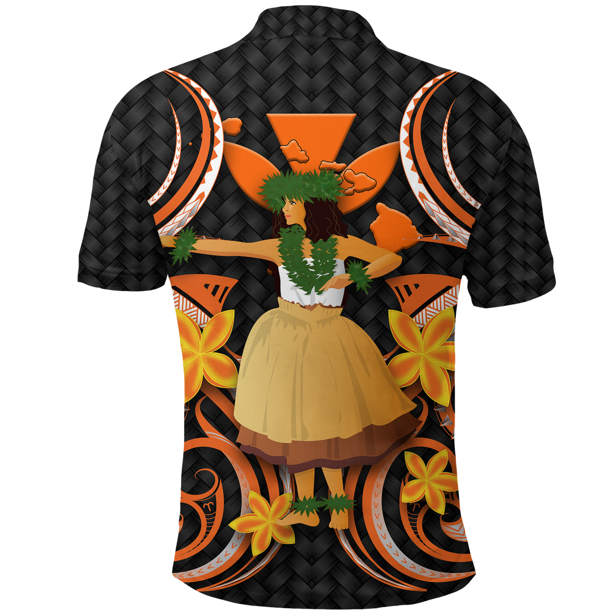 Hawaii Hula Girl Floral Polo Shirt LT12 - Polynesian Pride