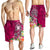 Fiji Men's Shorts - Turtle Plumeria (Pink) - Polynesian Pride