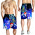 Federated States of Micronesia Custom Personalised Men's Shorts - Humpback Whale with Tropical Flowers (Blue) - Polynesian Pride