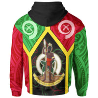 Vanuatu Polynesian Hoodie Vanuatu Flag nd Coat of rms - Polynesian Pride
