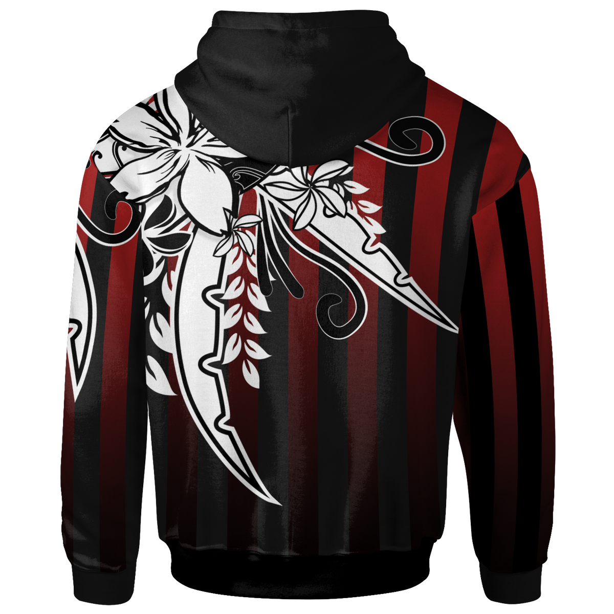 Polynesian Special Zip Hoodie Brilliant Flower In Stripe Style - Polynesian Pride