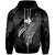 Papua New Guinea Polynesian Zip Hoodie Legend White Version Unisex Black - Polynesian Pride