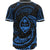 Guam Polynesian Baseball Shirt - Blue Tribal Wave - Polynesian Pride