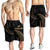 Tokelau Polynesian Men's Short - Gold Tribal Wave - Polynesian Pride