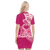 Breast Cancer Pink Ribbon Butterfly Polynesian Pink Version Polo Dress - LT12 - Polynesian Pride