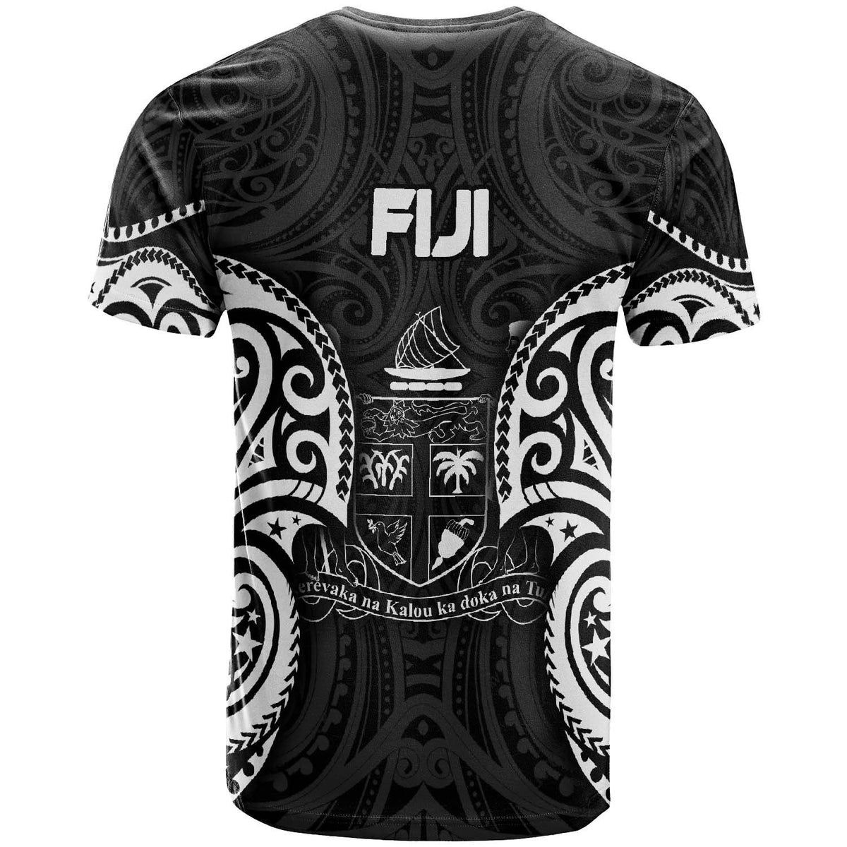 Fiji Polynesian T Shirt Fijian Spirit White - Polynesian Pride