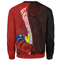 Cook Islands Polynesian Sweater - Coat Of Arm With Hibiscus - Polynesian Pride