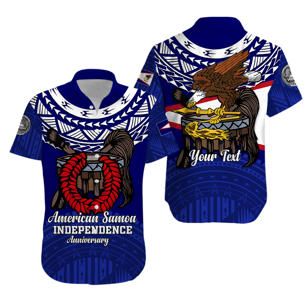 Custom American Samoa Independence Anniversary Pride Hawaiian Shirt - LT12 Unisex Blue - Polynesian Pride