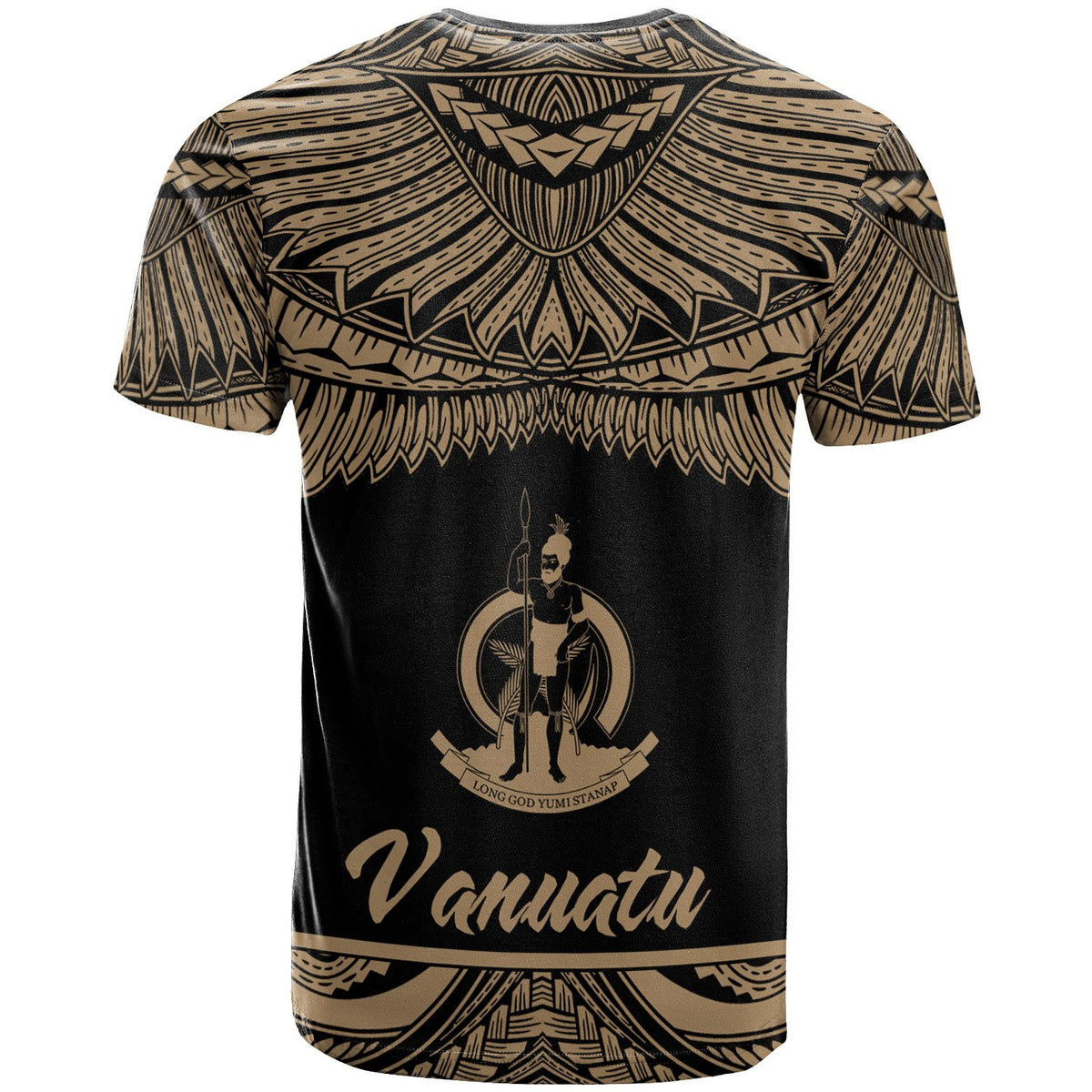 Vanuatu Polynesian T Shirt Vanuatuan Pride Gold Version - Polynesian Pride
