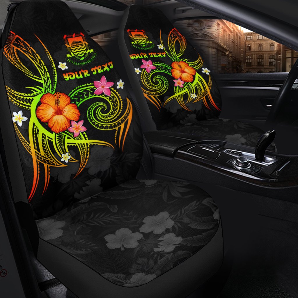 Tuvalu Polynesian Personalised Car Seat Covers - Legend of Tuvalu (Reggae) - Polynesian Pride