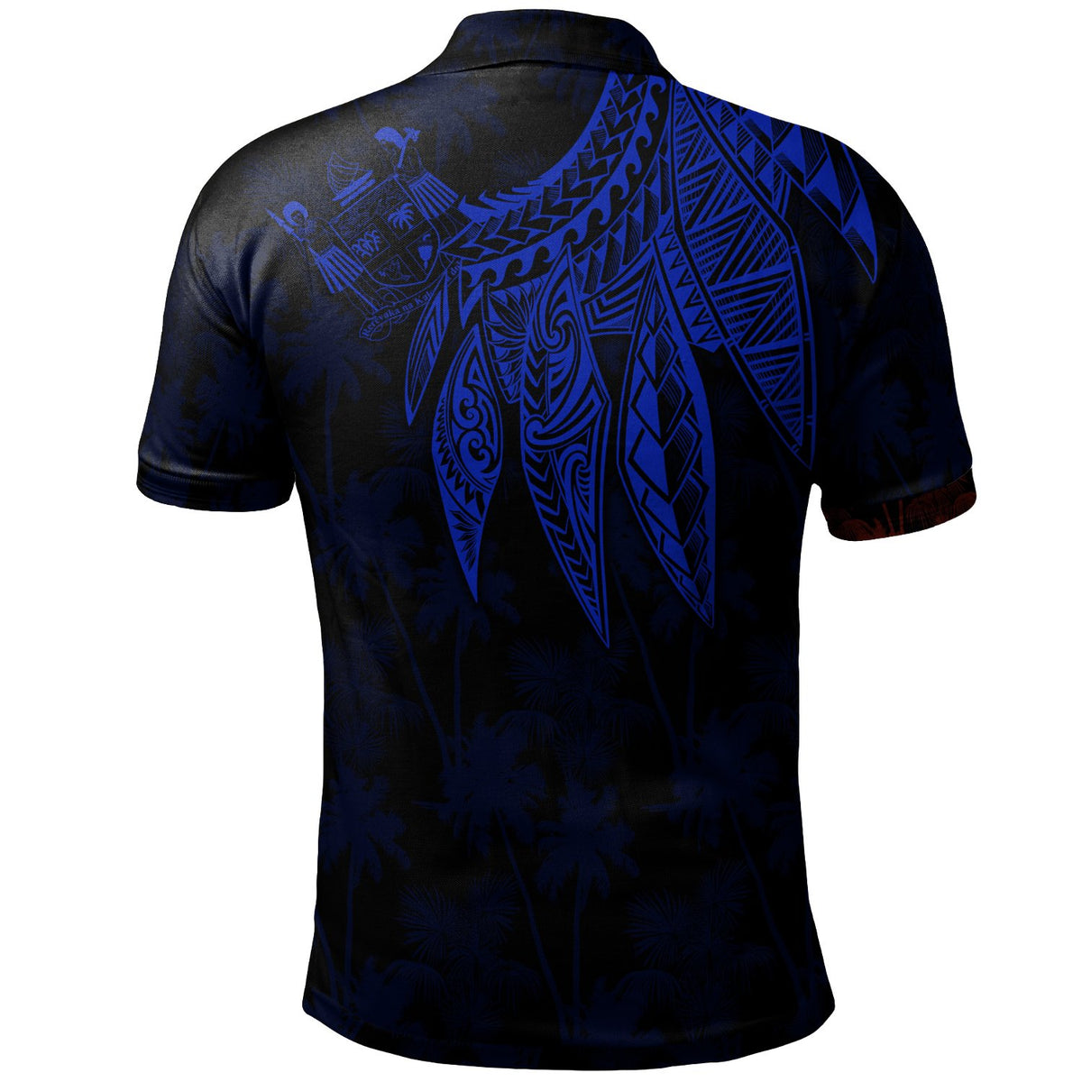 Fiji Polo Polynesian Wings (Blue) - Polynesian Pride
