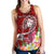 Fiji Custom Personalised Women's Racerback Tank - Turtle Plumeria (Red) - Polynesian Pride