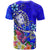 Fiji T Shirt Turtle Plumeria (Blue) - Polynesian Pride