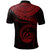 Vanuatu Polynesian Custom Polo Shirt Vanuatu Waves (Red) - Polynesian Pride