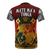 Mate Maa Tonga T Shirt Tonga Flag Polynesian Pattern - Polynesian Pride