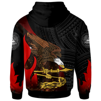 American Samoa Zip up Hoodie Polynesian Eagle Fire - Polynesian Pride
