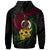 Vanuatu Custom Hoodie Flag Spiral Pattern Hibiscus - Polynesian Pride