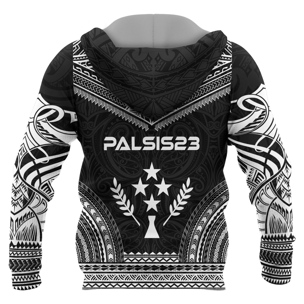 Pohnpei Polynesian Chief Hoodie Black Version - Polynesian Pride