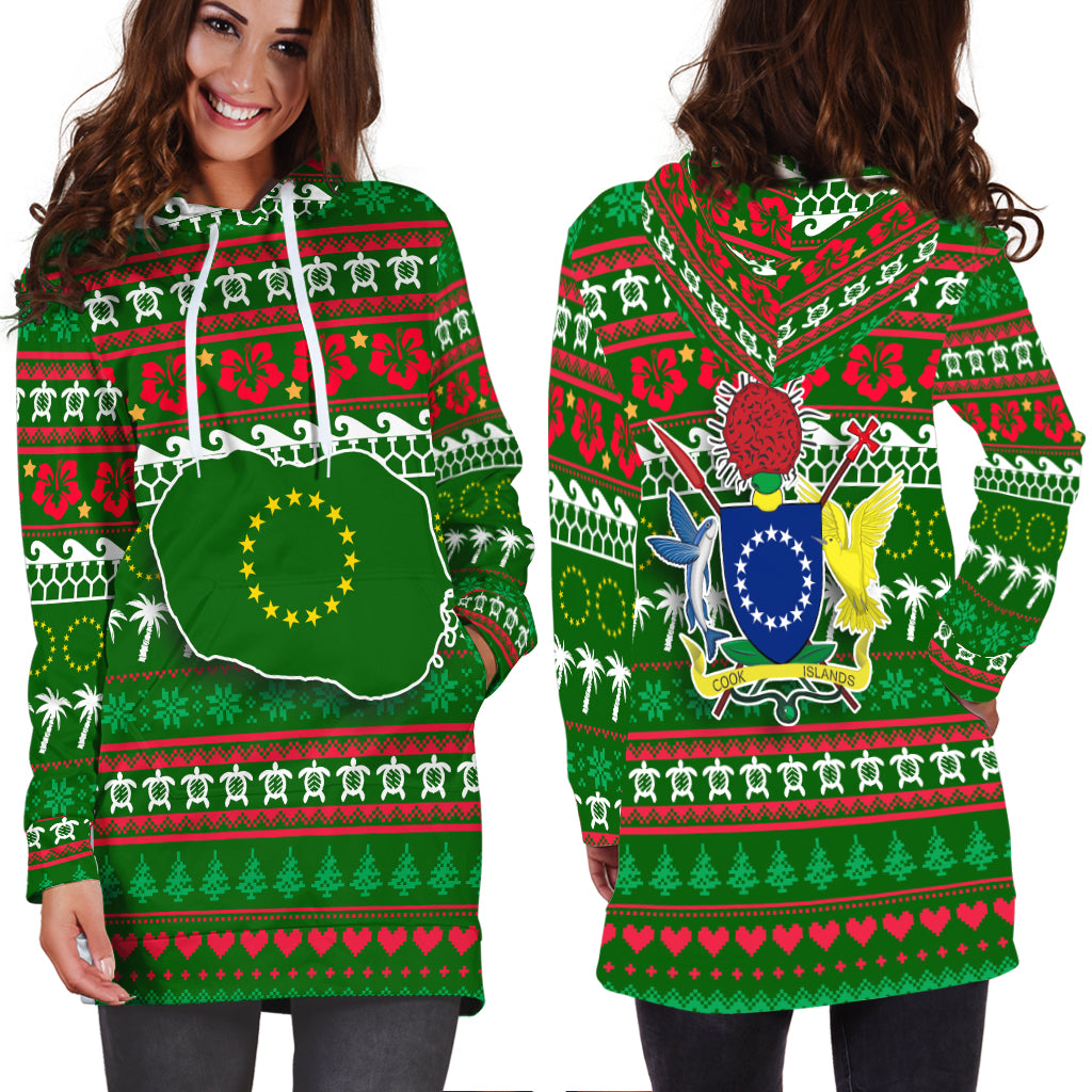 Cook Islands Christmas Hoodie Dress - Ugly Christmas - LT12 - Polynesian Pride