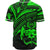 Tonga Baseball Shirt - Green Color Cross Style - Polynesian Pride