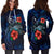 Chuuk Polynesian Hoodie Dress - Blue Turtle Hibiscus - Polynesian Pride