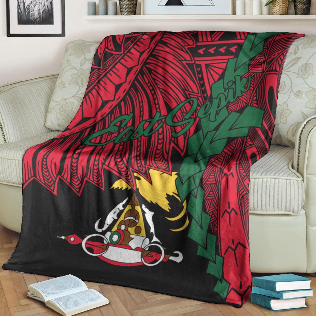 Papua New Guinea East Sepik Province Polynesian Blanket - Tribal Wave Tattoo - Polynesian Pride